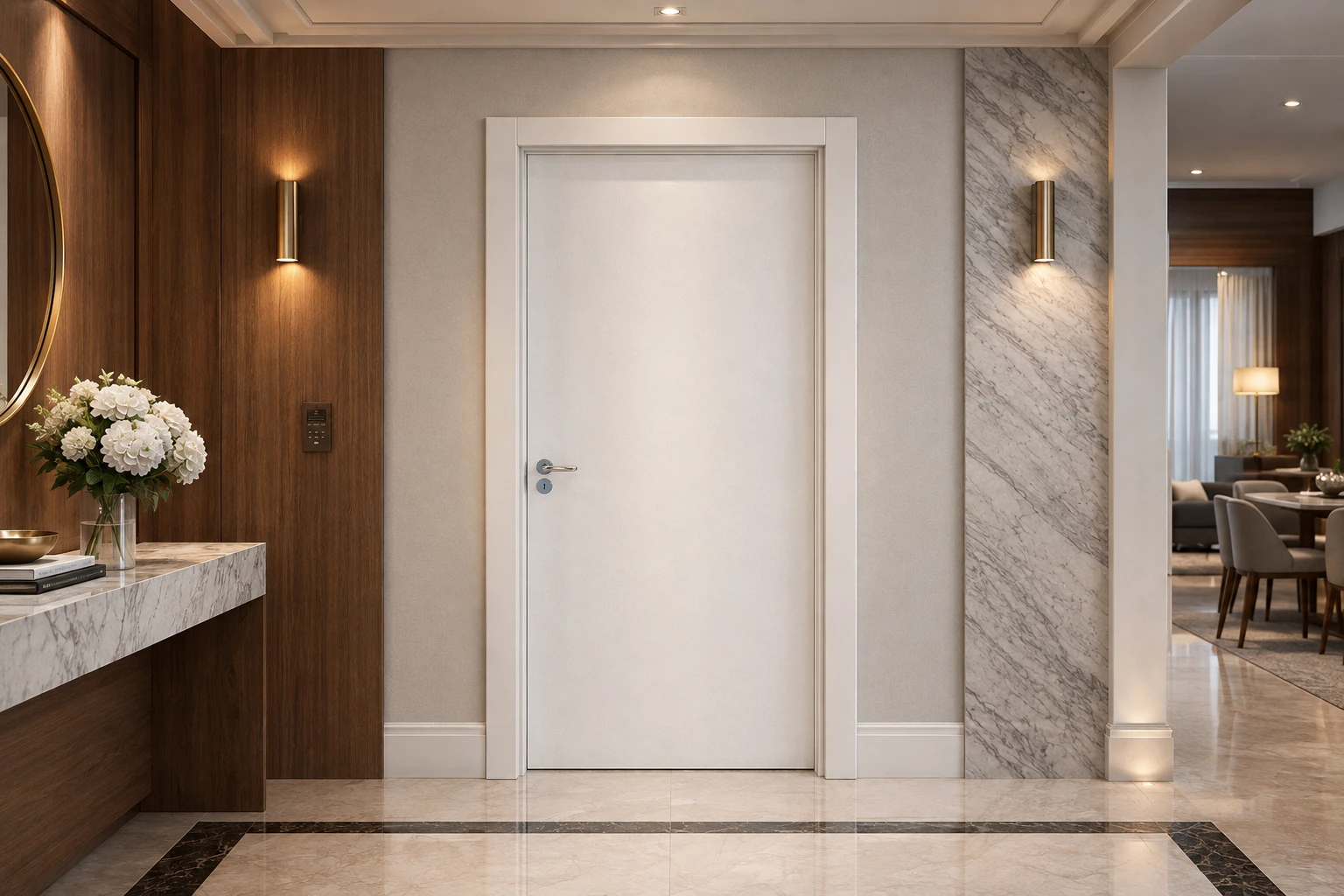 Porta Interna Branca - Linha Elegance | Scharlau Madeiras