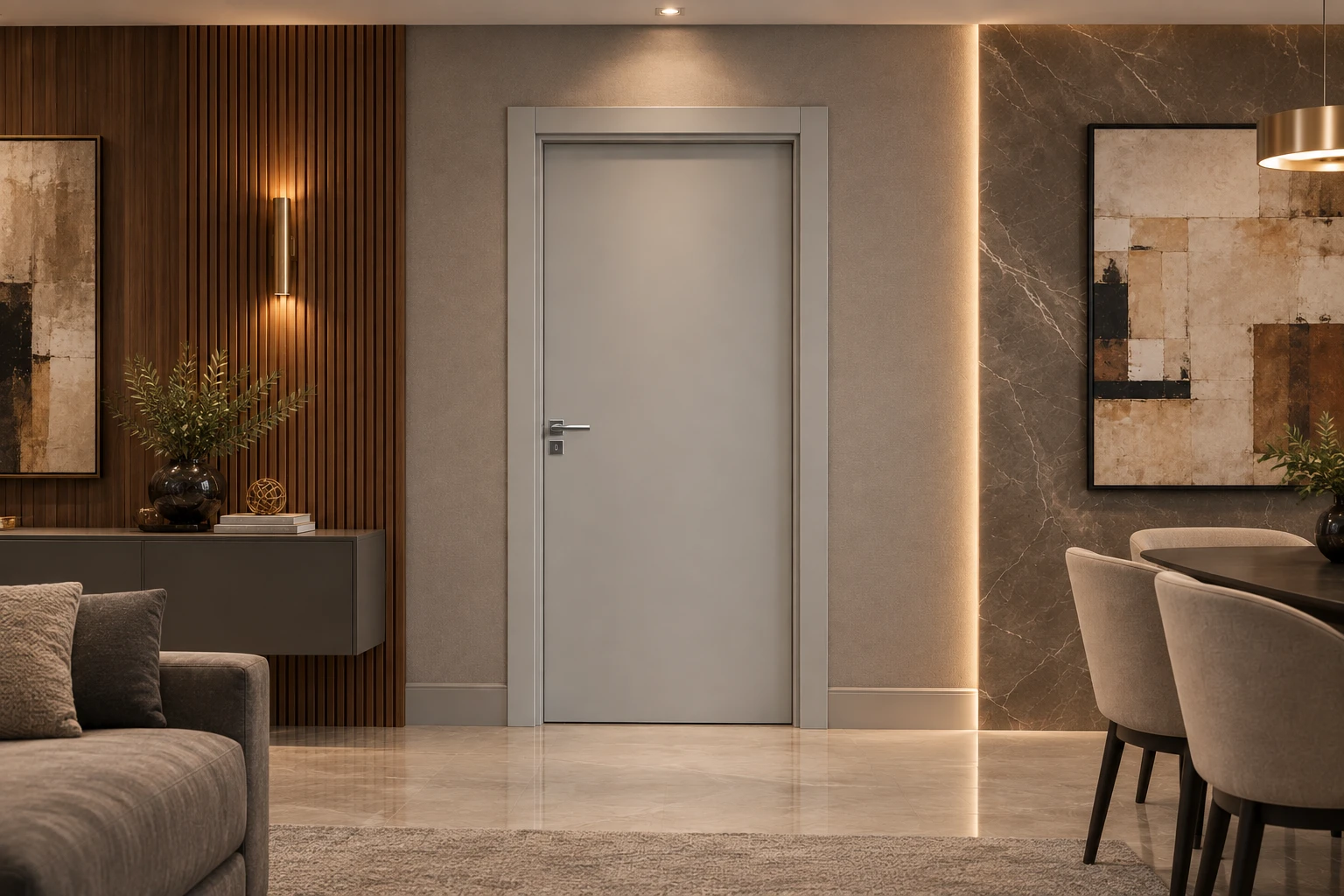 Porta Interna Cinza - Linha Elegance | Scharlau Madeiras